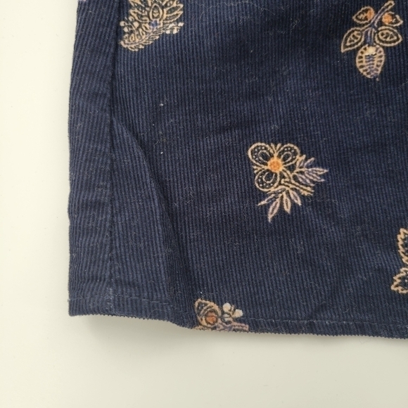 Madewell Paperbag Button-Front Mini Skirt Baby Corduroy Deep Indigo size S NH131 - Picture 6 of 12
